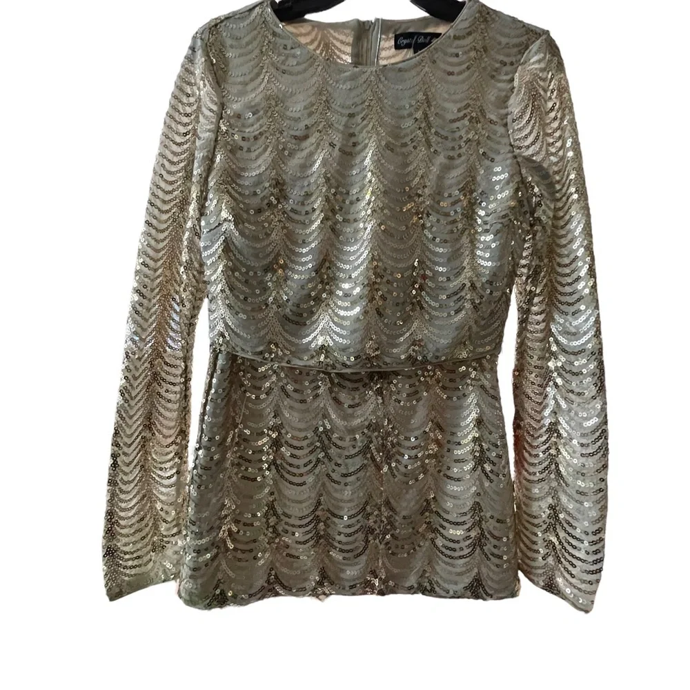 Crystal Doll size Large Juniors' Sequin-Pattern Top & Skirt NWOT - Picture 1 of 11